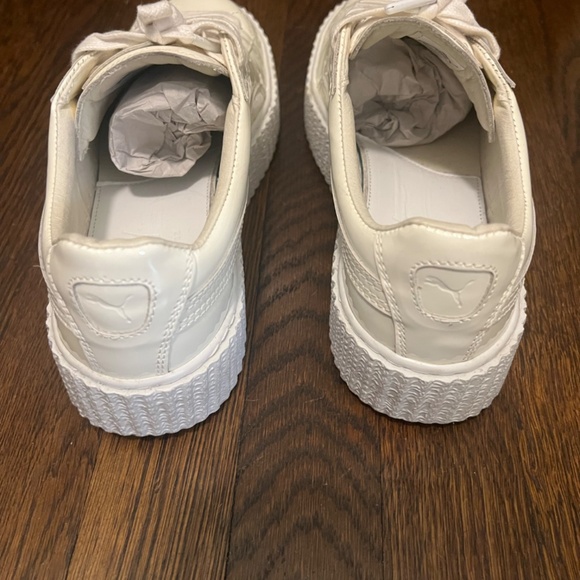 FENTY x PUMA BY RIHANNA BASKET CREEPER IN WHITE PATENT LEATHER - SIZE 8.5 - Picture 3 of 7